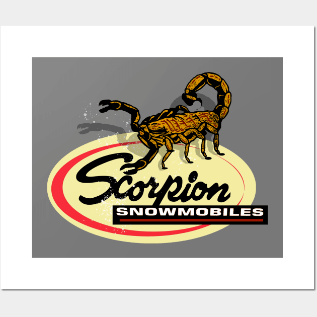 Scorpion Vintage Snowmobiles Wall Art by Midcenturydave